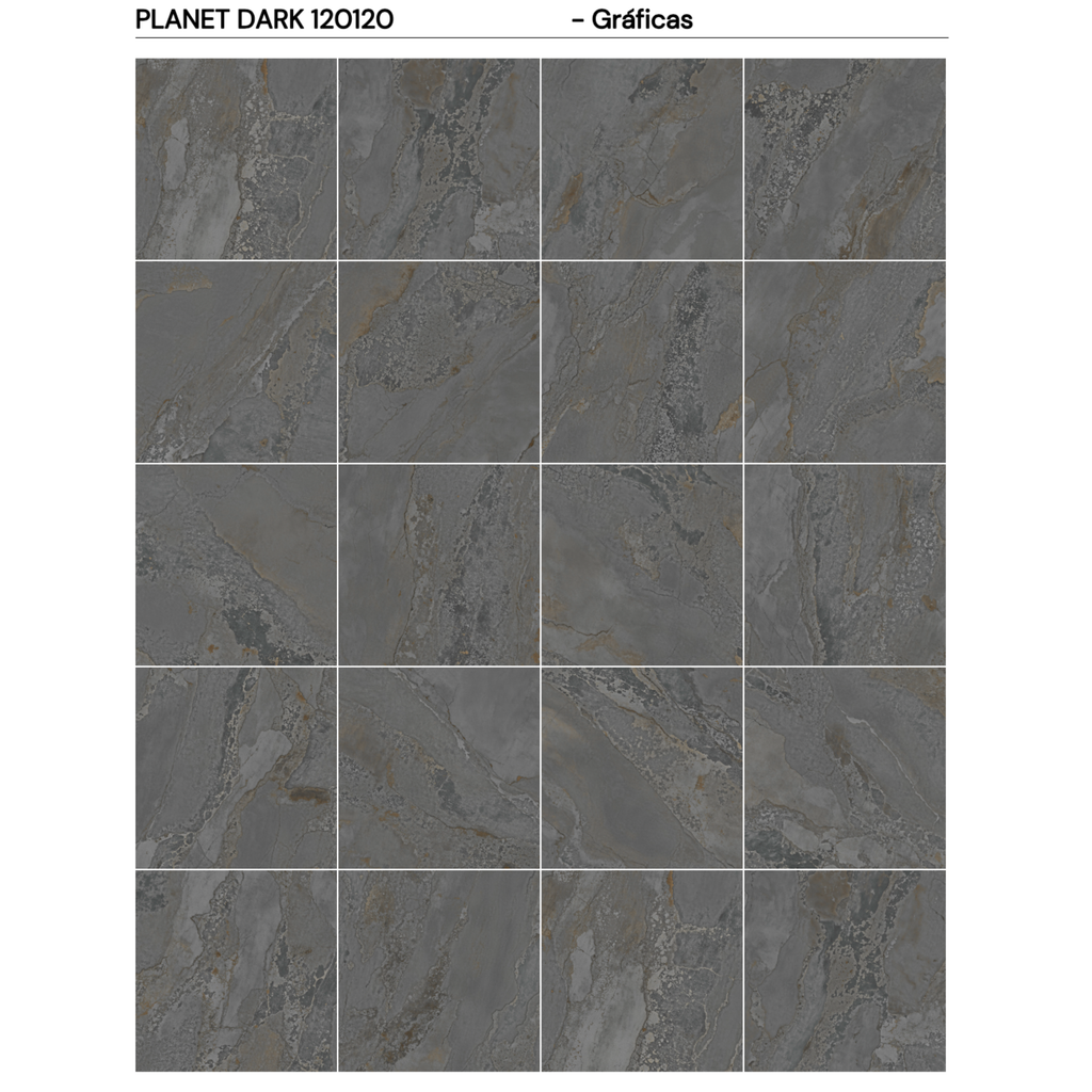 GRESIE PENTRU INTERIOR PORTELANATA PLANET DARK 120×120 SUPER LUCIOASA NEAGRA