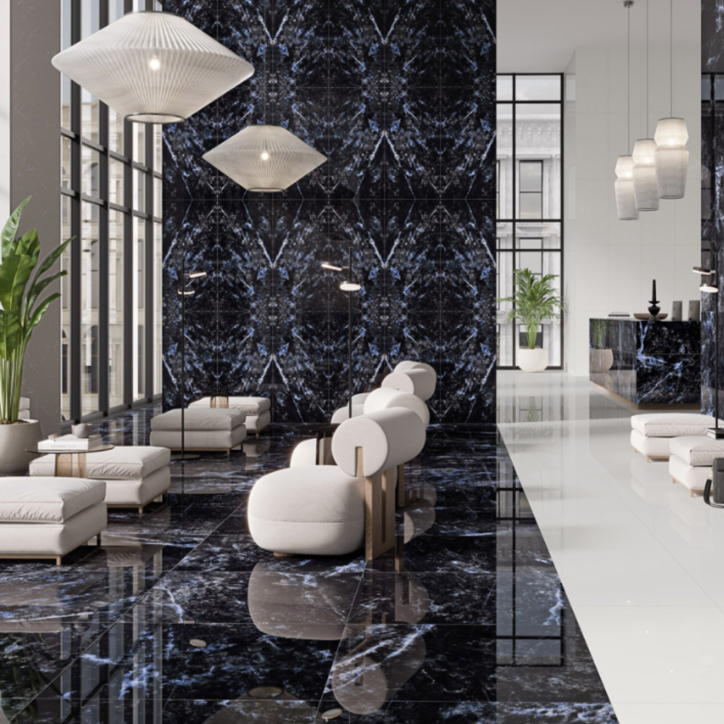 DECOR PENTRU INTERIOR PORTELANAT CHILE BLACK 60x120 SUPER LUCIOAS NEGRU B