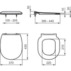 Capac vas WC SUBTIRE inchidere lenta