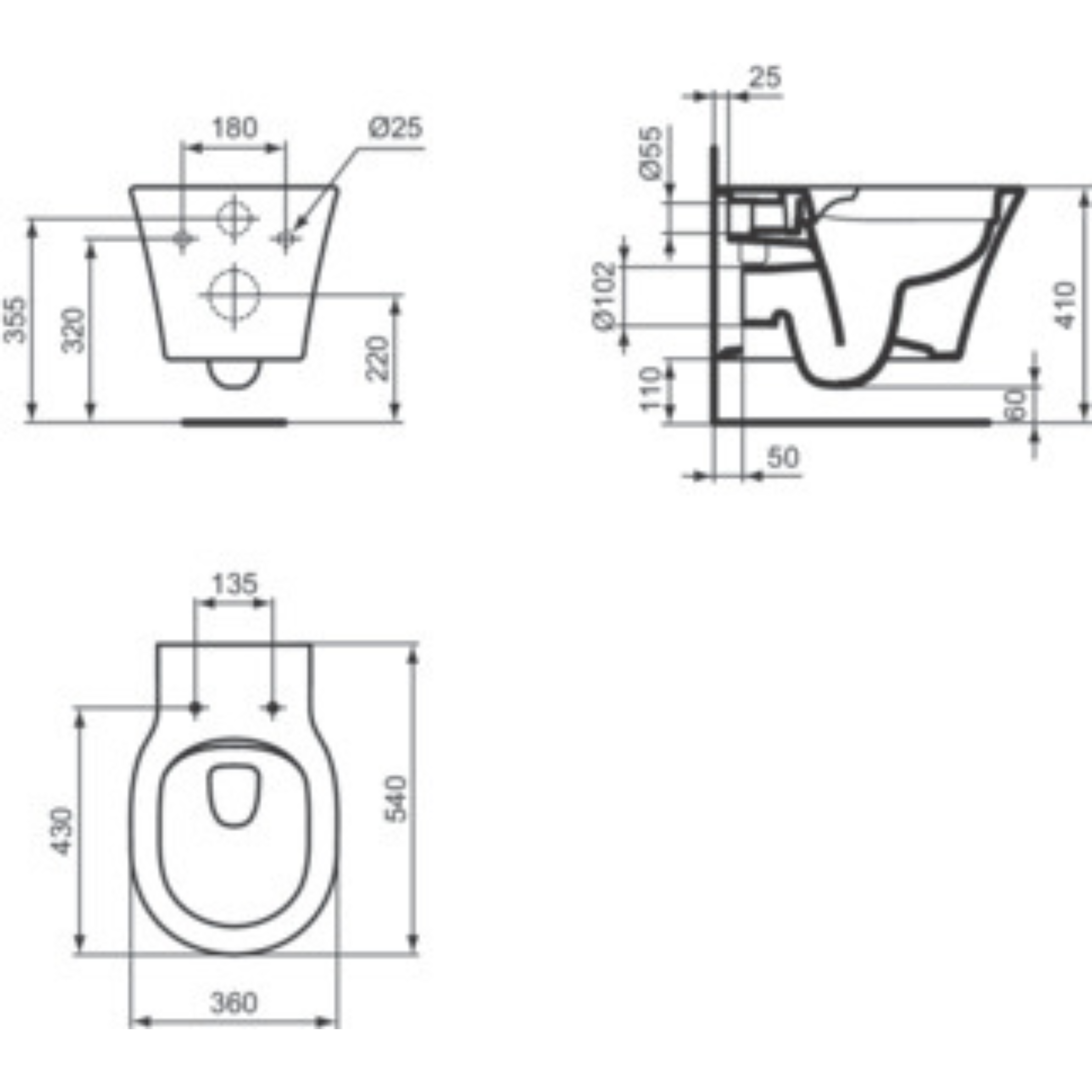 Vas wc STRADA II suspendat AquaBlade®
