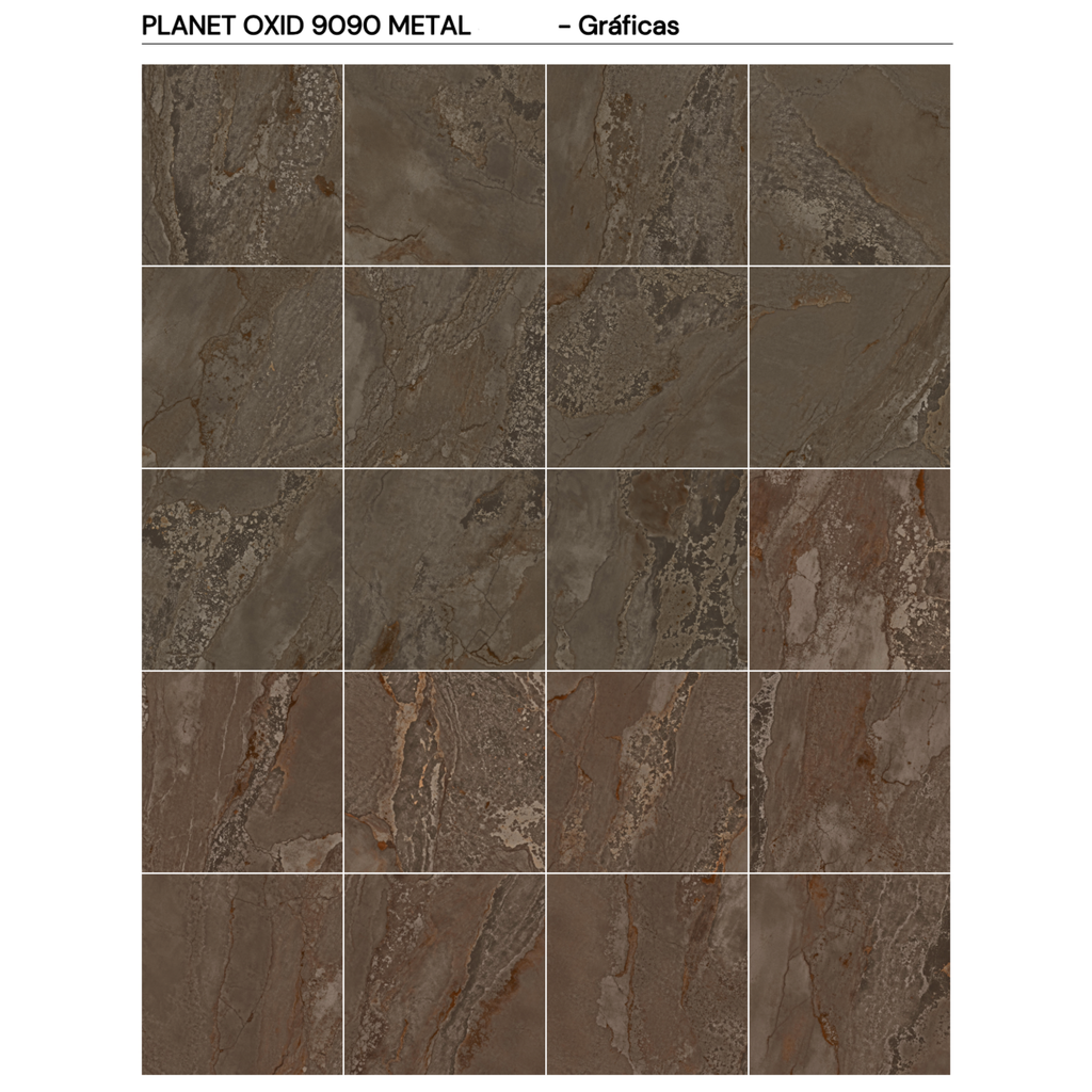 GRESIE PENTRU INTERIOR PORTELANATA PLANET OXID 90×90 SUPER LUCIOASA MARO