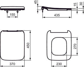 Capac vas WC SUBTIRE, inchidere lenta - Informații despre produs
