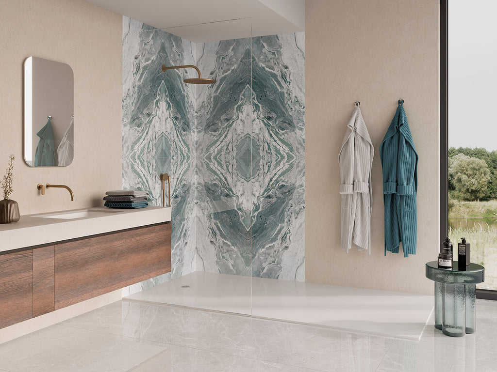 DECOR PENTRU INTERIOR PORTELANAT OROBICO ALBASTRA 60×120 SUPER LUCIOASA ALBASTRU B