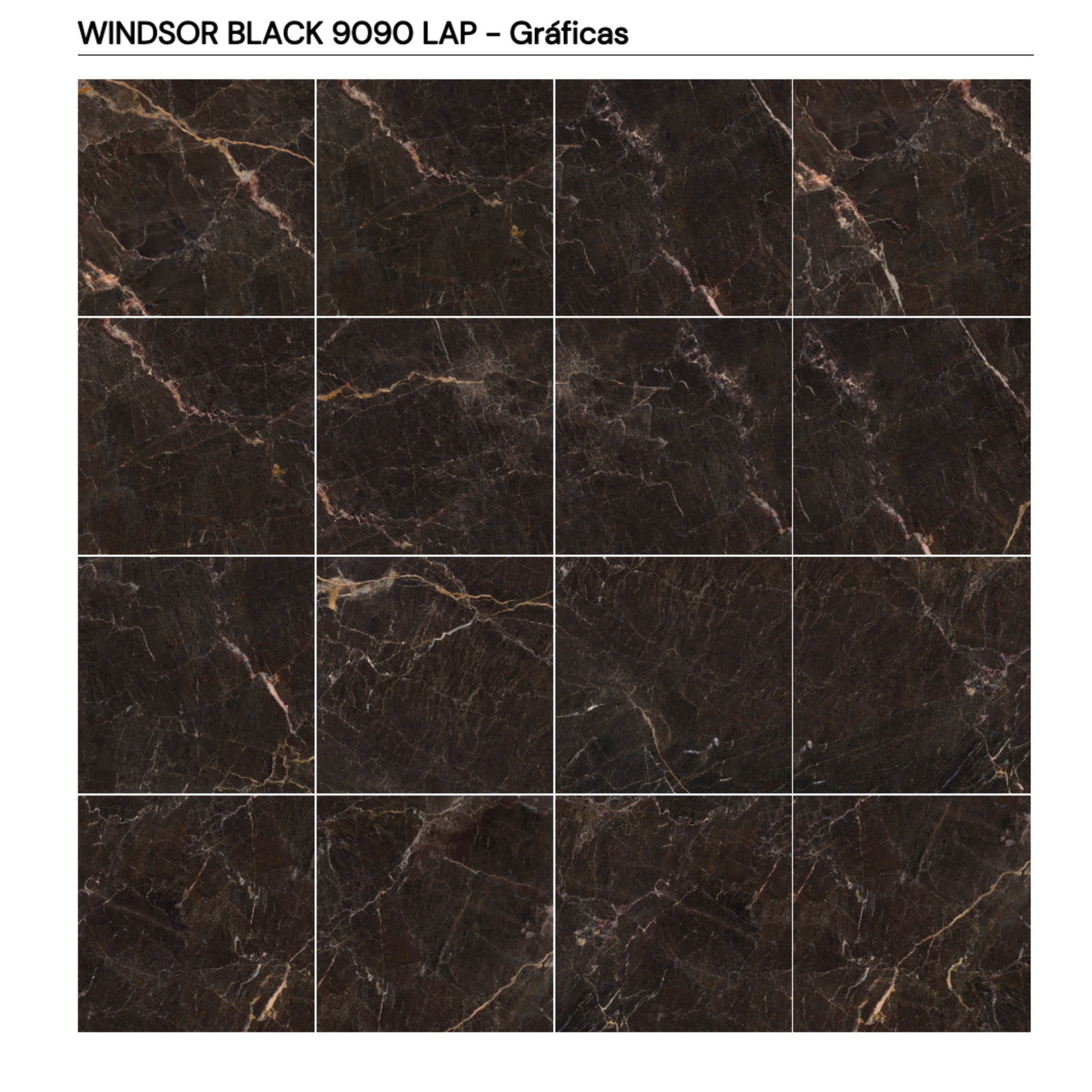 WINDSOR BLACK 90 × 90 cm LAP