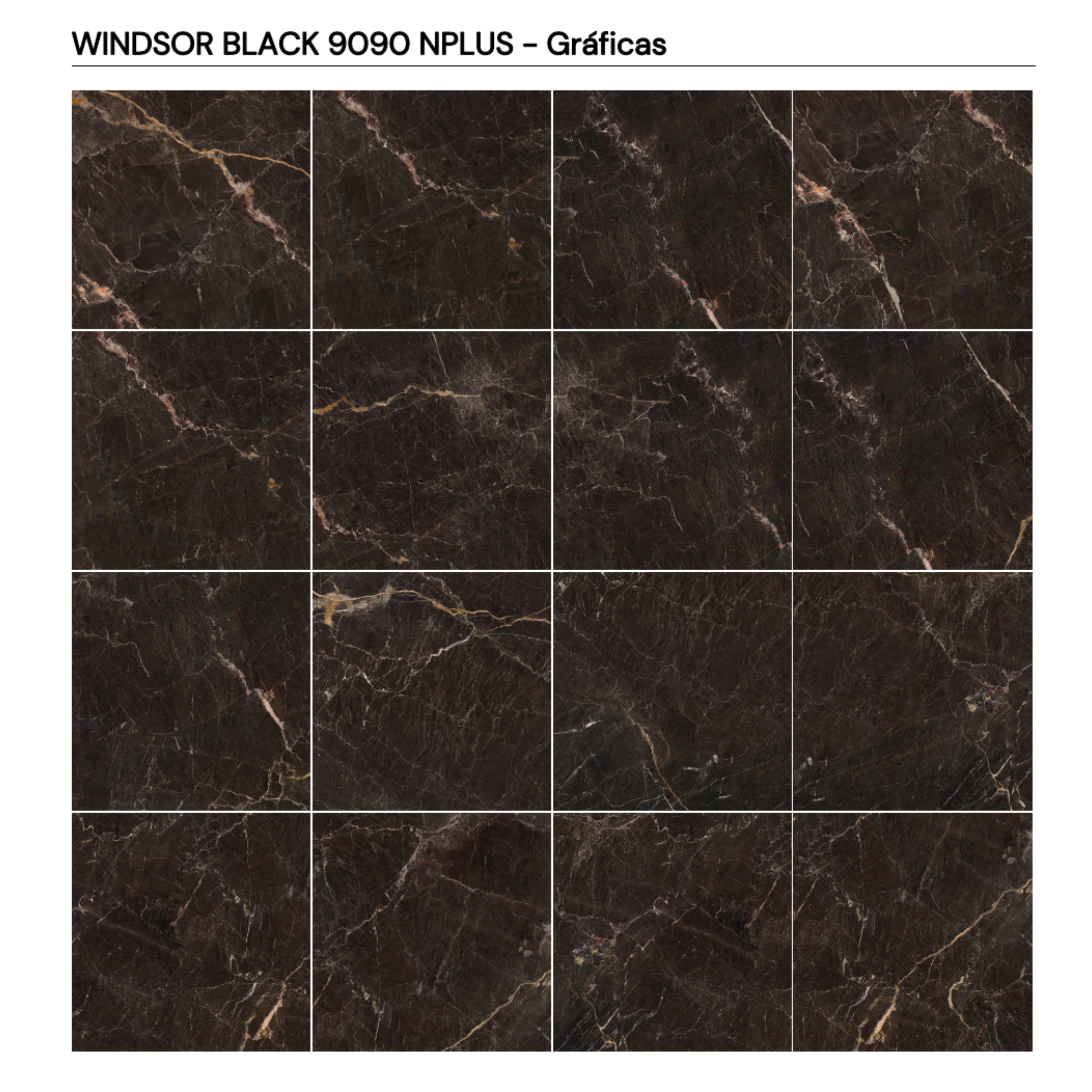 WINDSOR BLACK 90 × 90 cm NPLUS