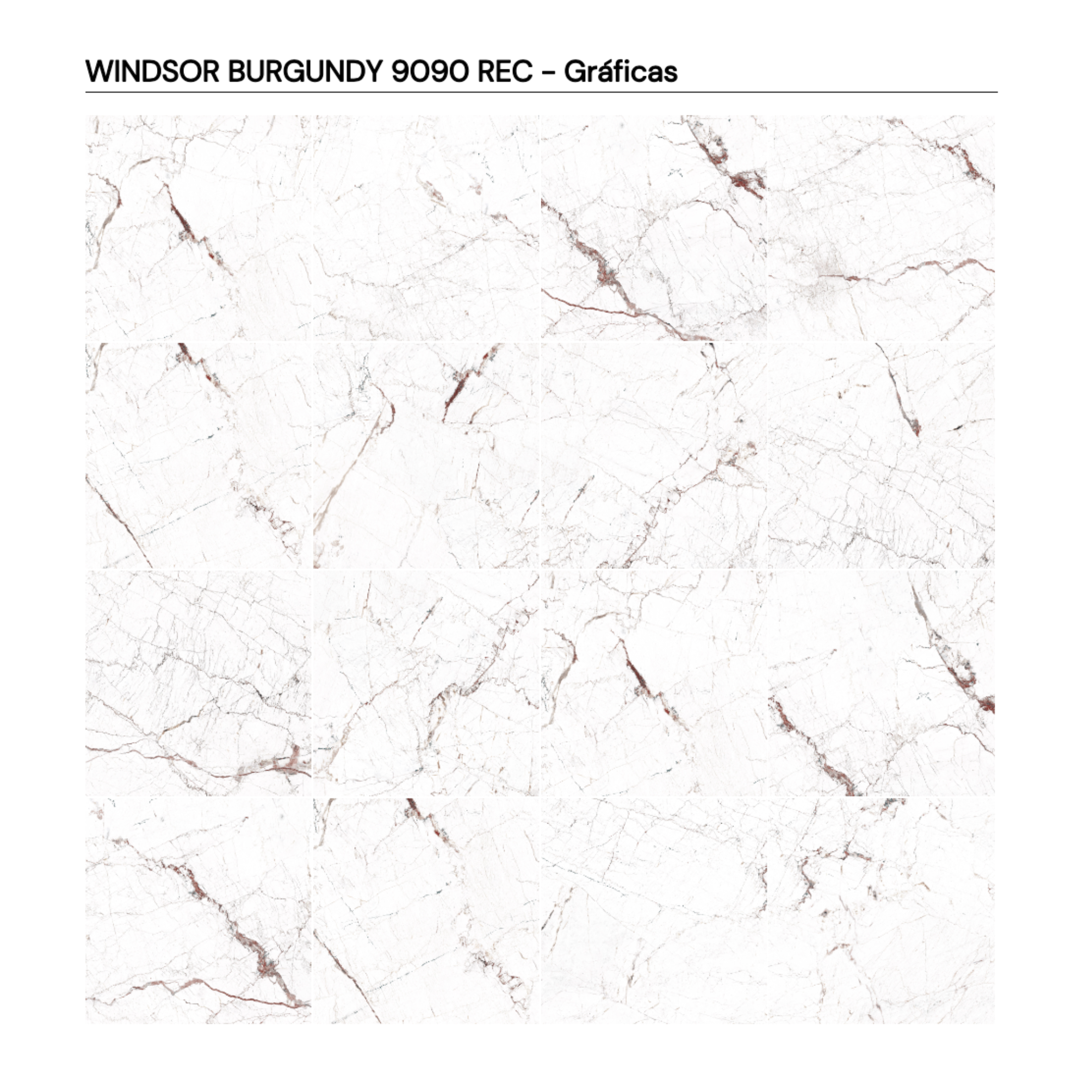 WINDSOR BURGUNDY 90 × 90 cm REC