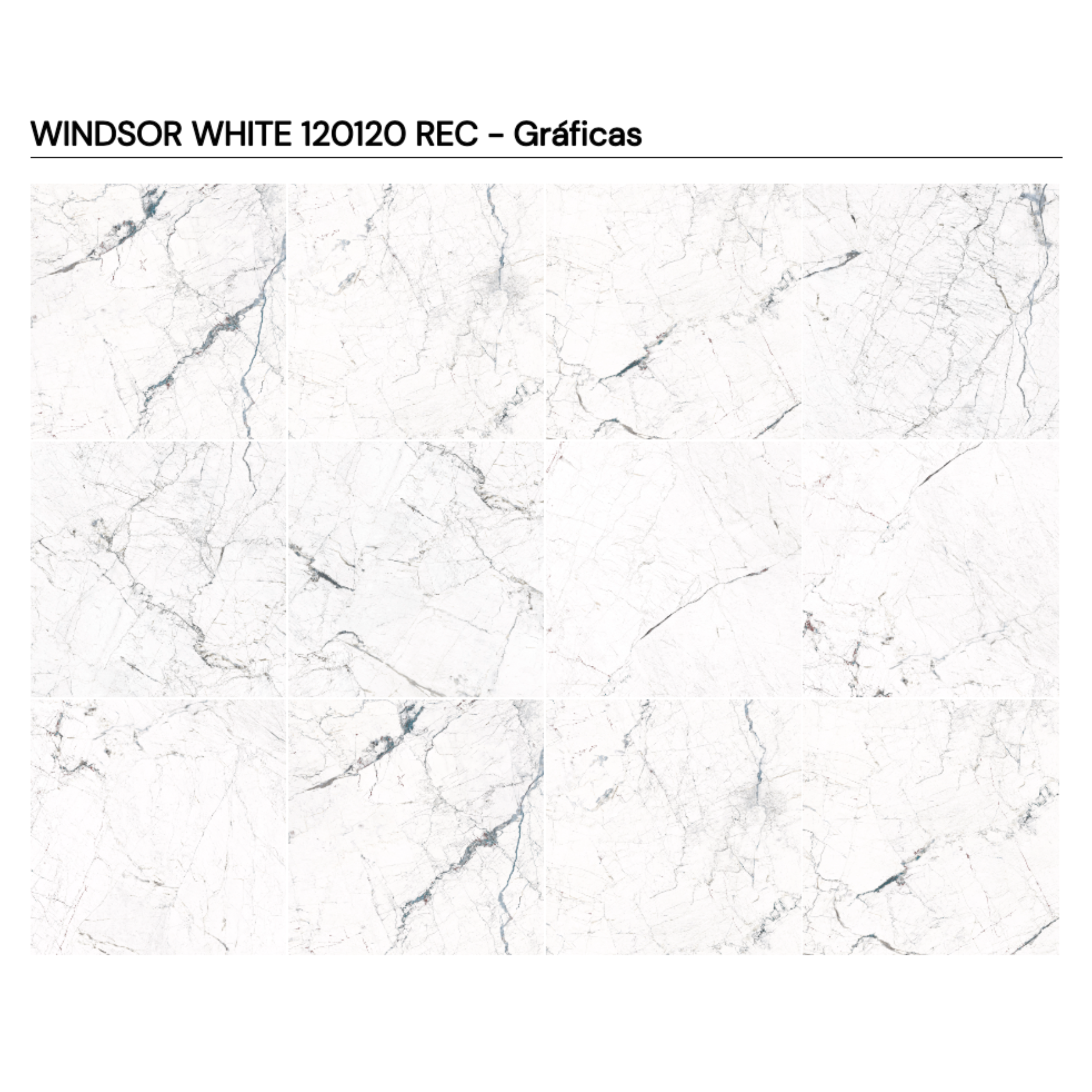 WINDSOR WHITE 120 × 120 cm REC