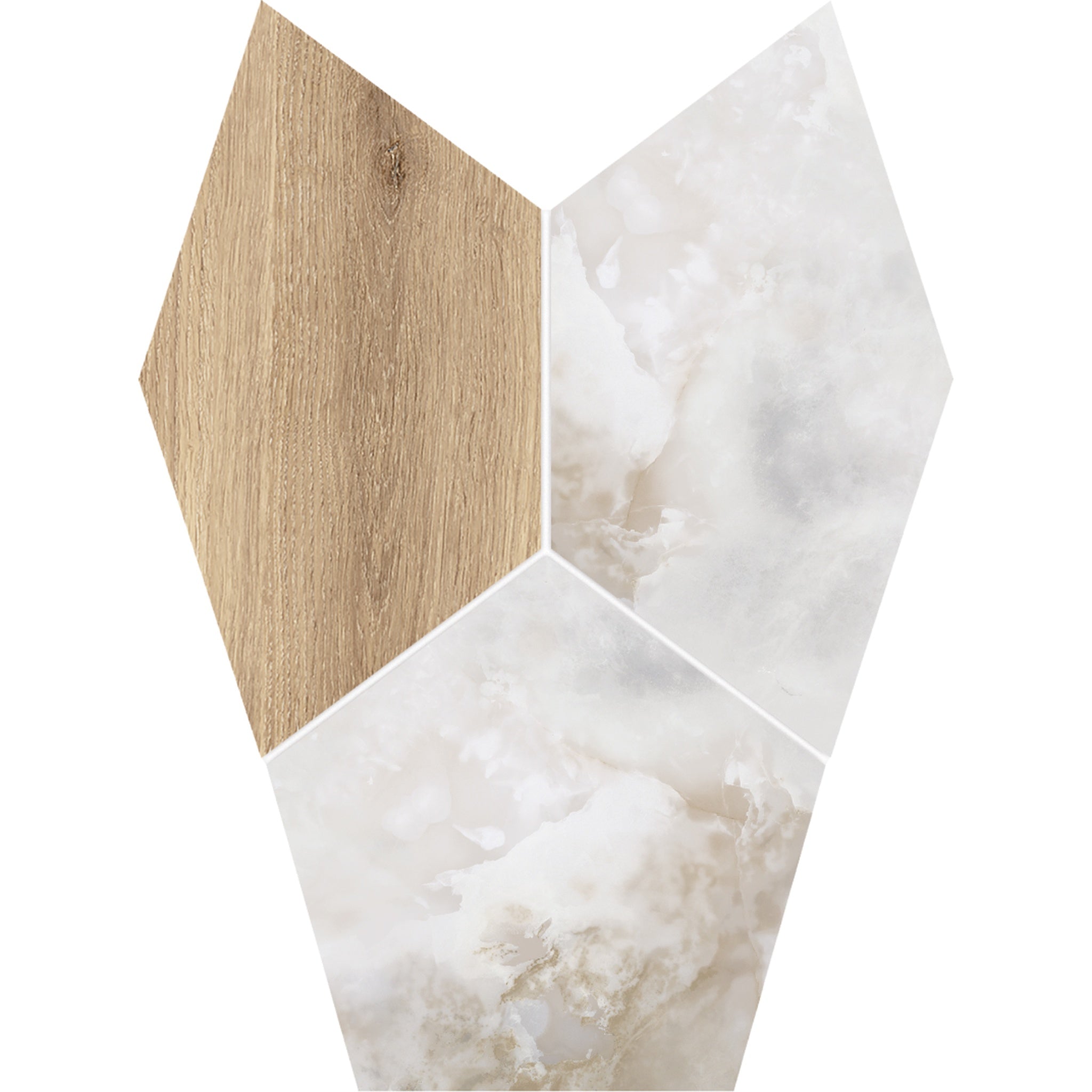DECOR ONICE BIANCO MAT LEMN 280 X 310 MM TUBADZIN