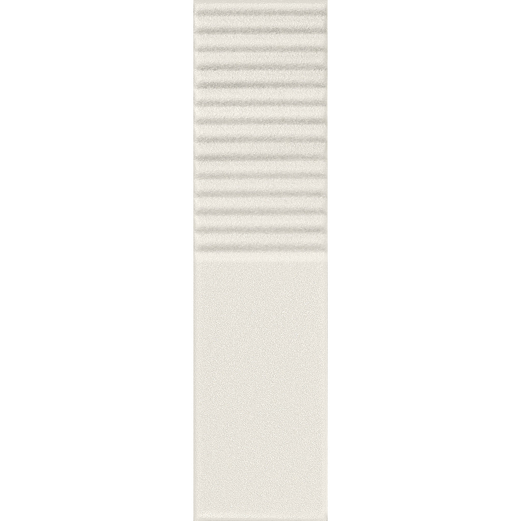 FAIANȚĂ GROOVE ALB ZĂHAR 2 STRUCTURAT 298 X 78 MM TUBADZIN