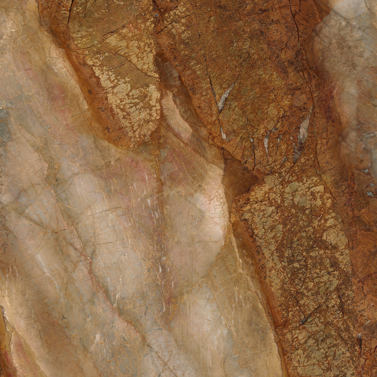 GRESIE ABSTRACT RUST RECTIFICATĂ LUSTRUIT 1198 X 1198 MM PARADYZ