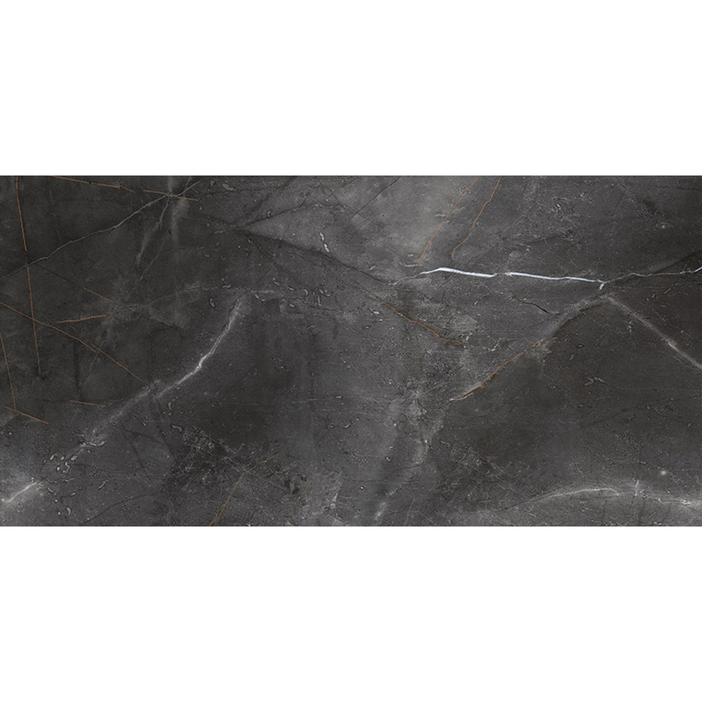 GRESIE PORȚELANATĂ BRAINSTORM NEGRU LUSTRUIT 1198 X 598 MM TUBADZIN