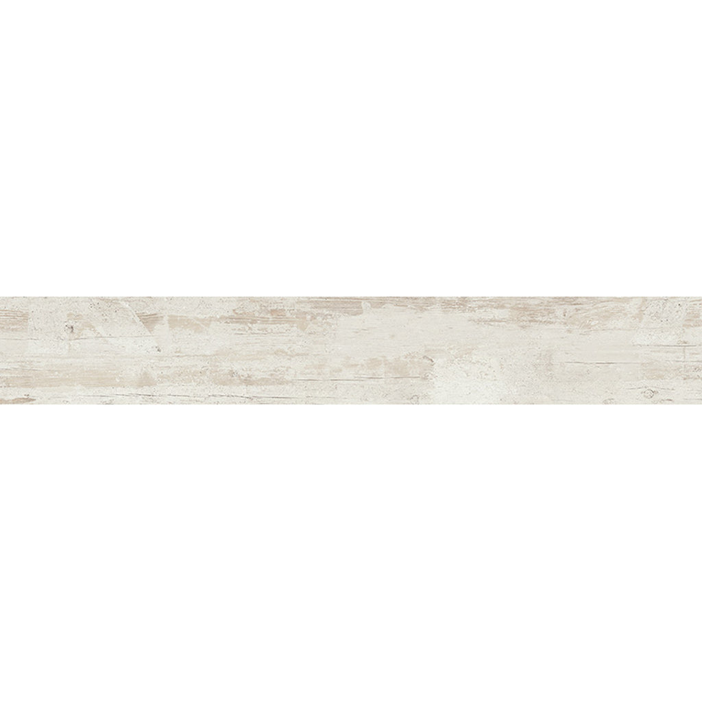 GRESIE PORȚELANATĂ WOOD WORK ALB STRUCTURAT 1498 X 230 MM TUBADZIN