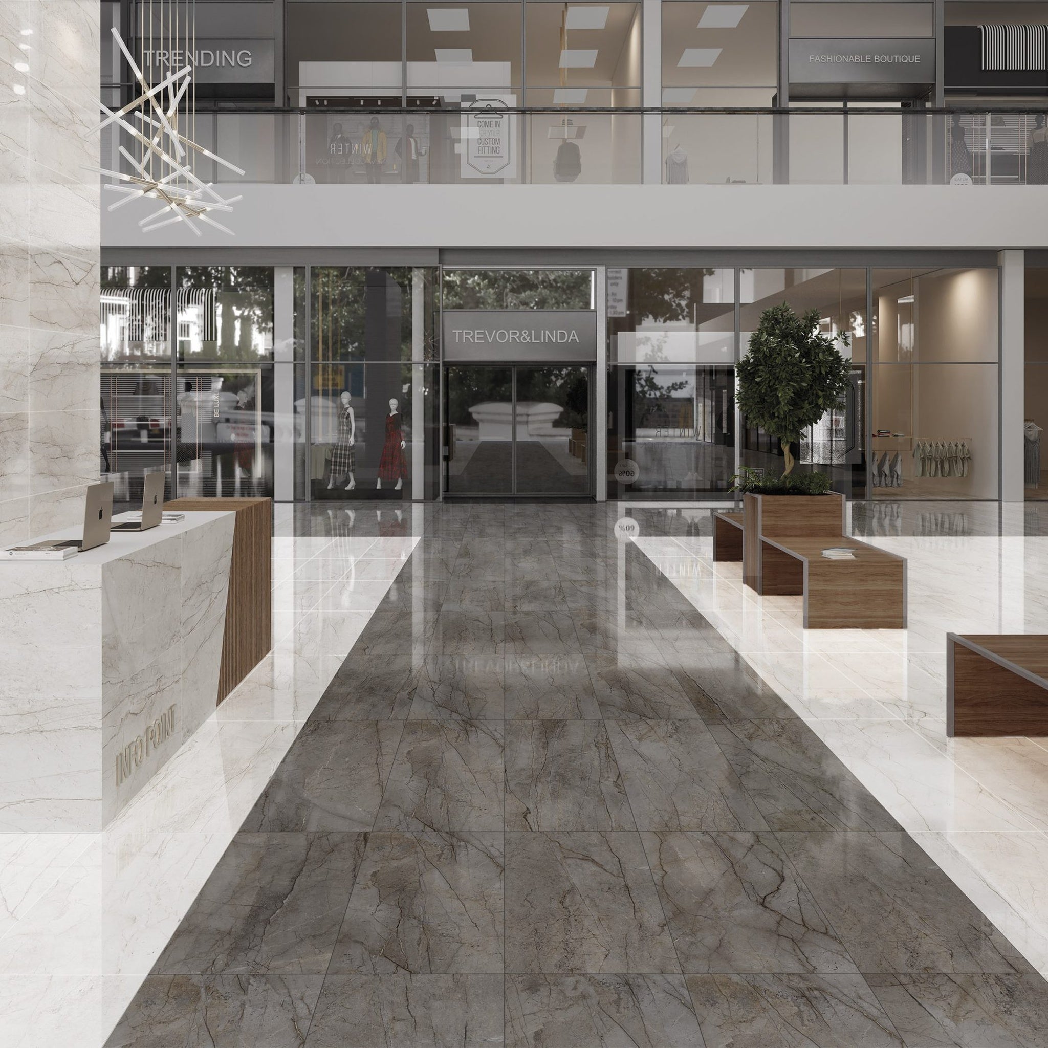 GRESIE PENTRU INTERIOR PORTELANATA ESSENCE GREY 60x120 MATA FANAL