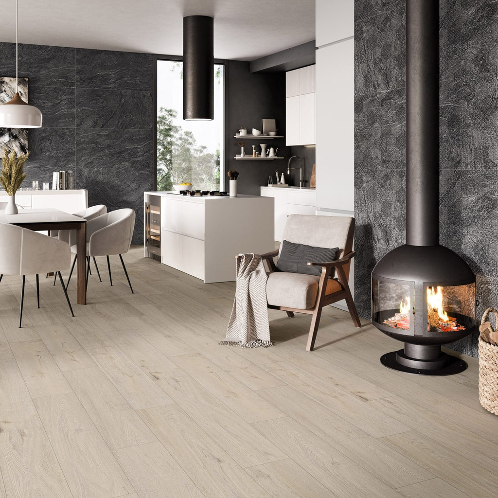 GRESIE PENTRU INTERIOR PORTELANATA ZENDRA BLACK 60x120 NEAGRA MATA