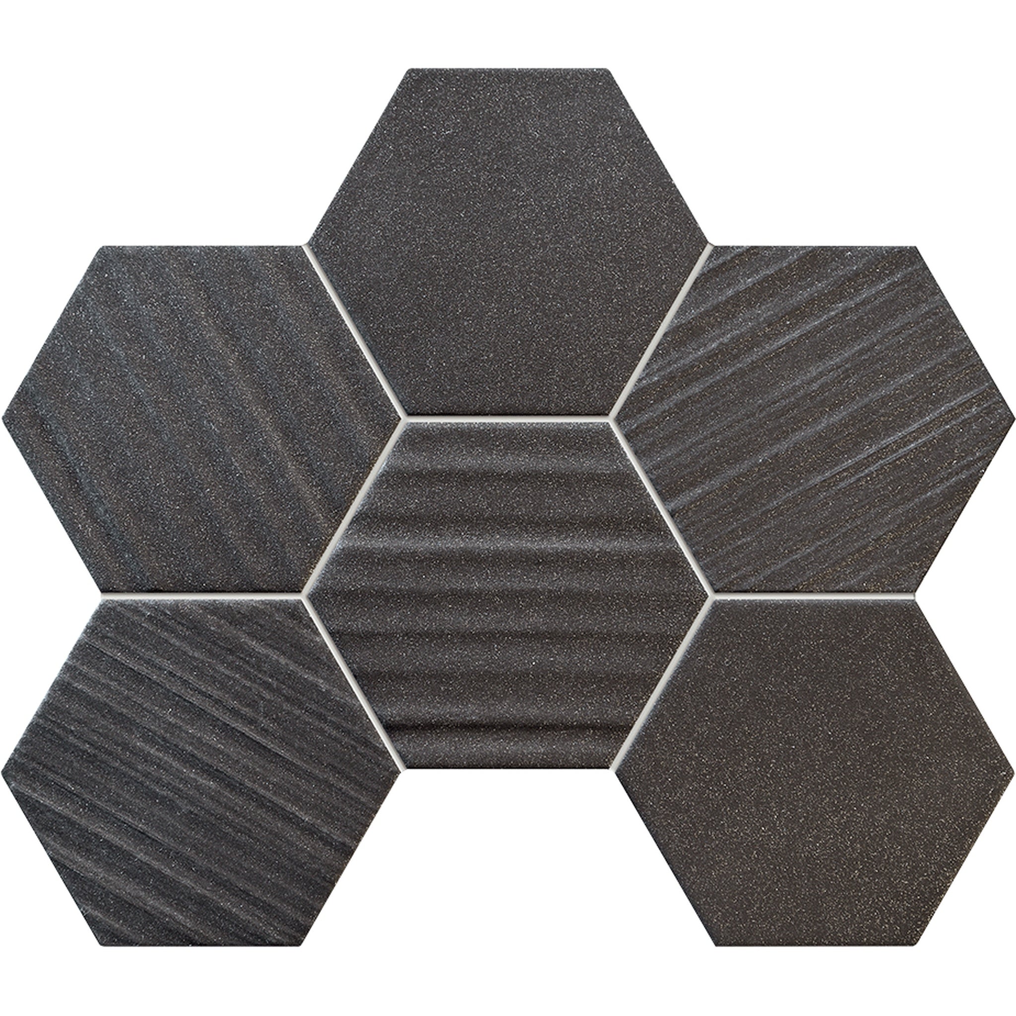 MOZAIC HORIZON HEX NEGRU WALL 289 X 221 MM TUBADZIN