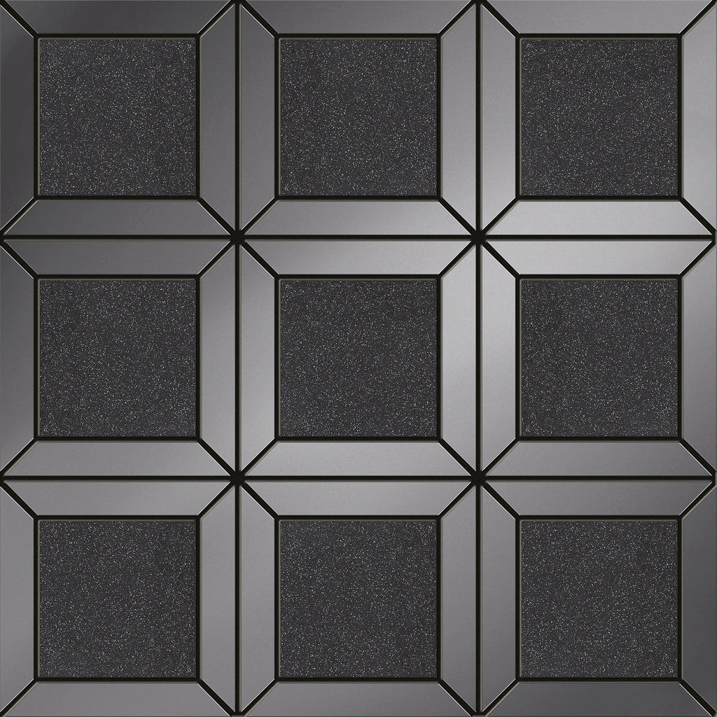 MOZAIC TIMELESS LUCID PĂTRAT NEGRU WALL 298 X 298 MM TUBADZIN