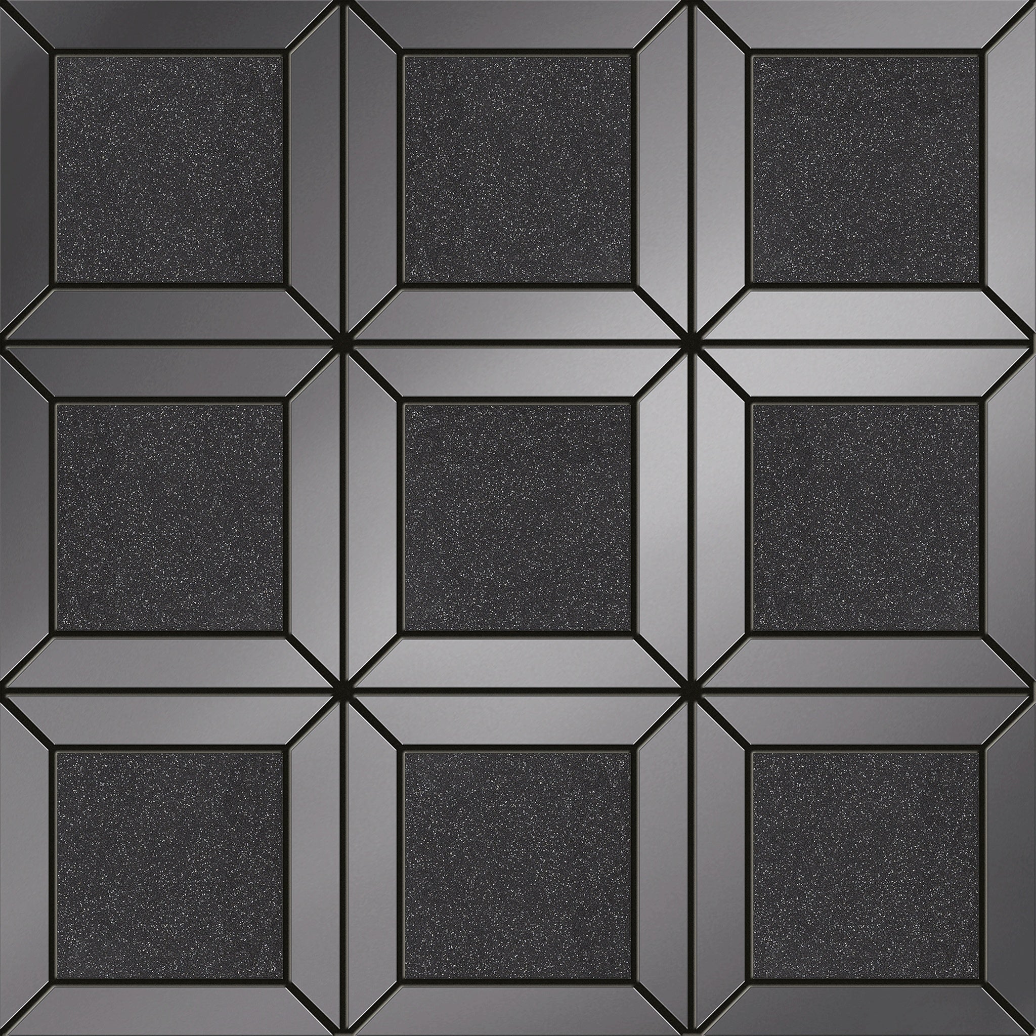 MOZAIC TIMELESS LUCID PĂTRAT NEGRU WALL 298 X 298 MM TUBADZIN