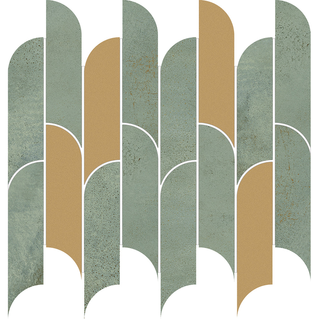 MOZAIC TISSUE VERDE WALL 298 X 272 MM TUBADZIN