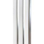 Riflaj alb decorativ in dungi argintii, 121.5 mm | MallDeco