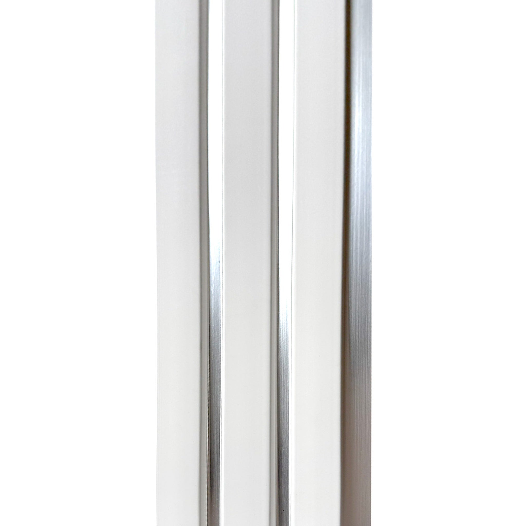 Riflaj alb decorativ in dungi argintii, 121.5 mm | MallDeco