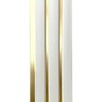 Riflaj alb decorativ in dungi aurii, 121.5 mm | MallDeco