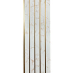 Riflaj decorativ, culoare alba cu auriu, 160 mm | MallDeco