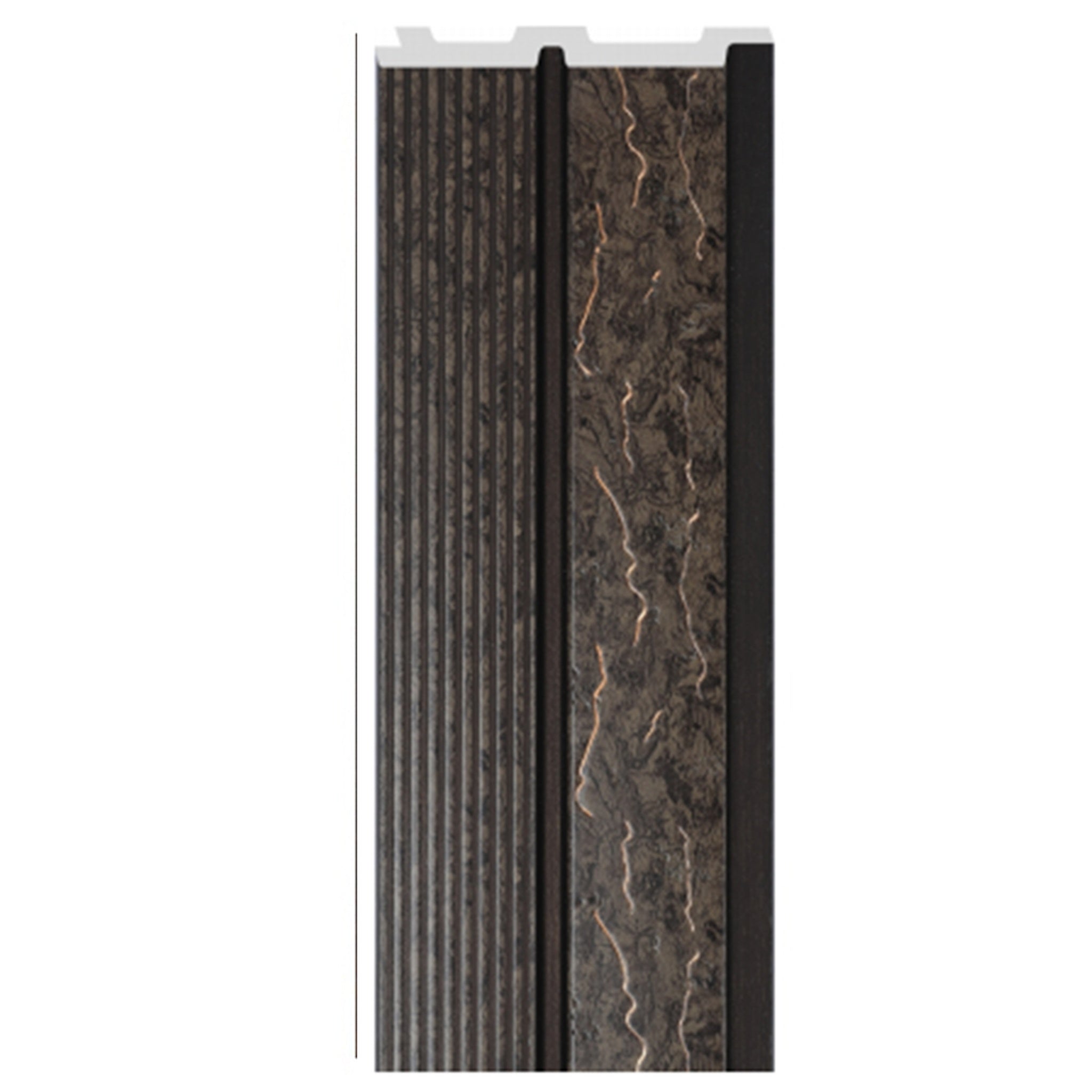 Riflaj decorativ elegant, gri cu negru, 120 mm | MallDeco