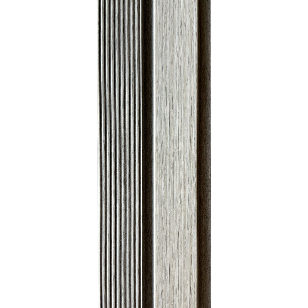 Riflaj decorativ modern in dungi alb-gri, 120 mm | MallDeco