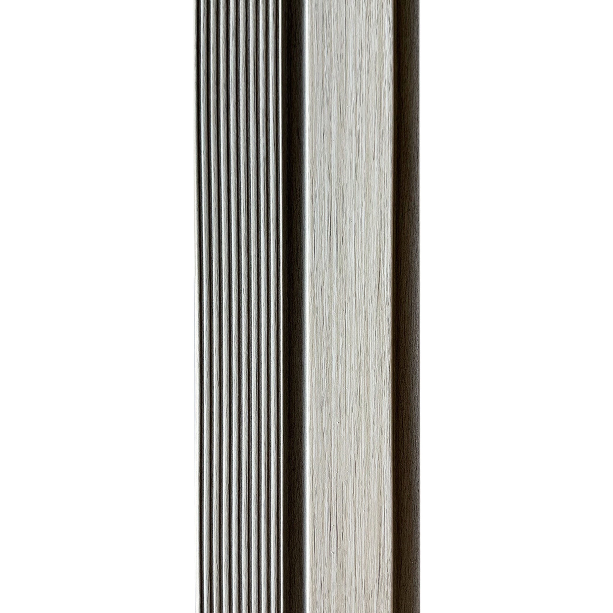 Riflaj decorativ modern in dungi alb-gri, 120 mm | MallDeco