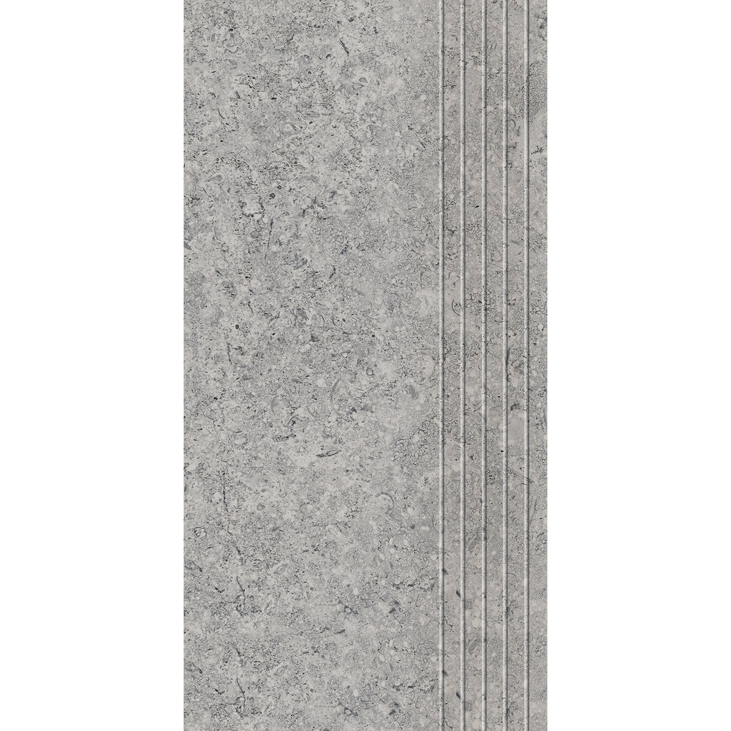 TREAPTĂ ZIMBA GRI DESCHIS STRUCTURAT 598 X 296 MM TUBADZIN