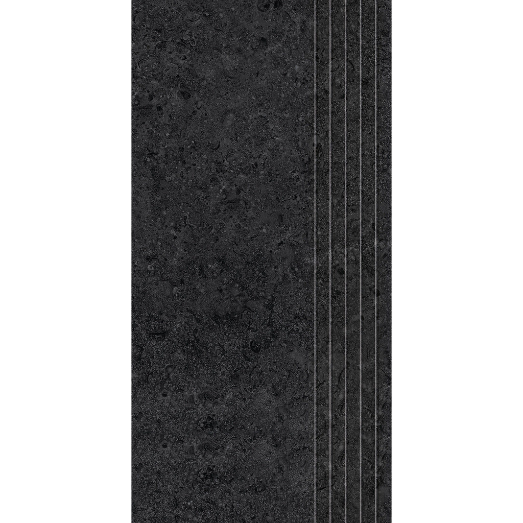 TREAPTĂ ZIMBA NEGRU STRUCTURAT 598 X 296 MM TUBADZIN