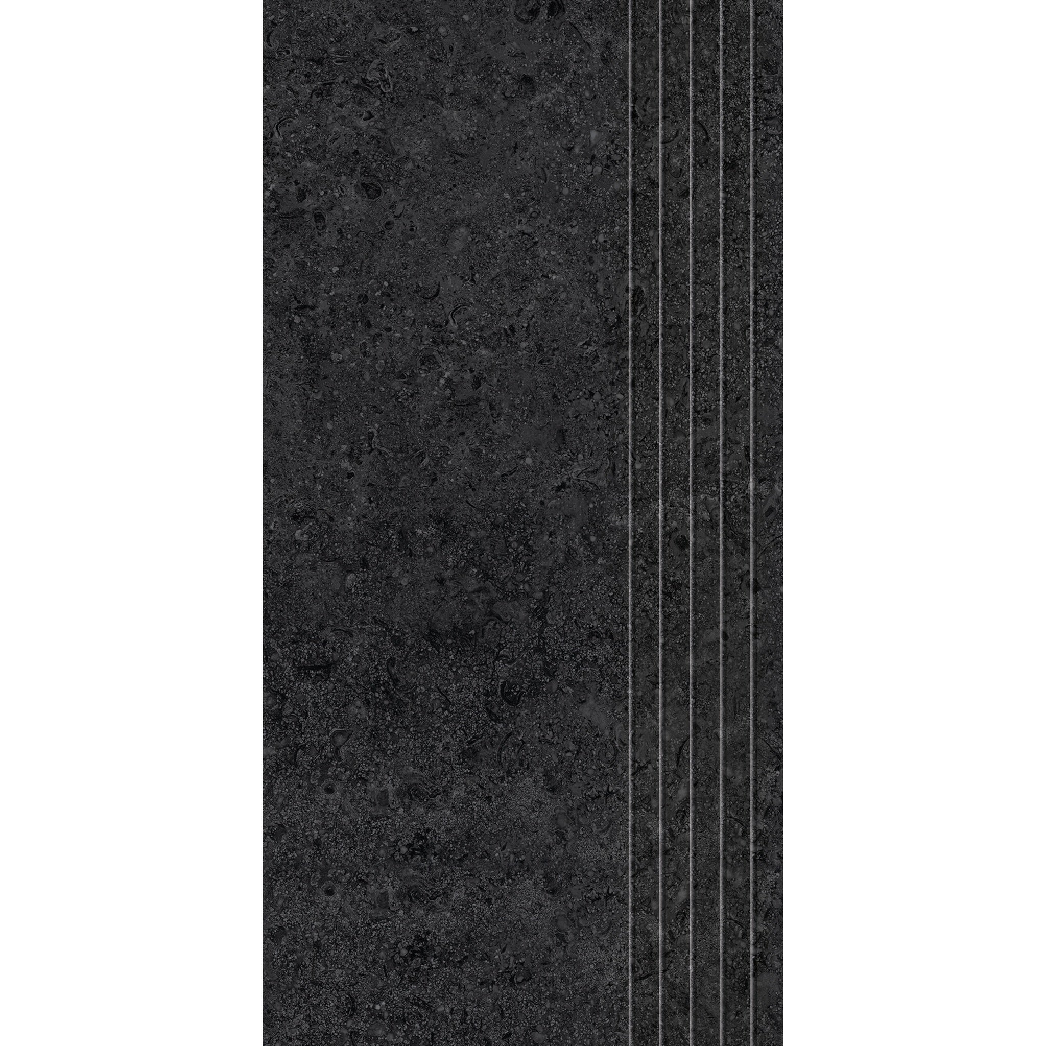 TREAPTĂ ZIMBA NEGRU STRUCTURAT 598 X 296 MM TUBADZIN